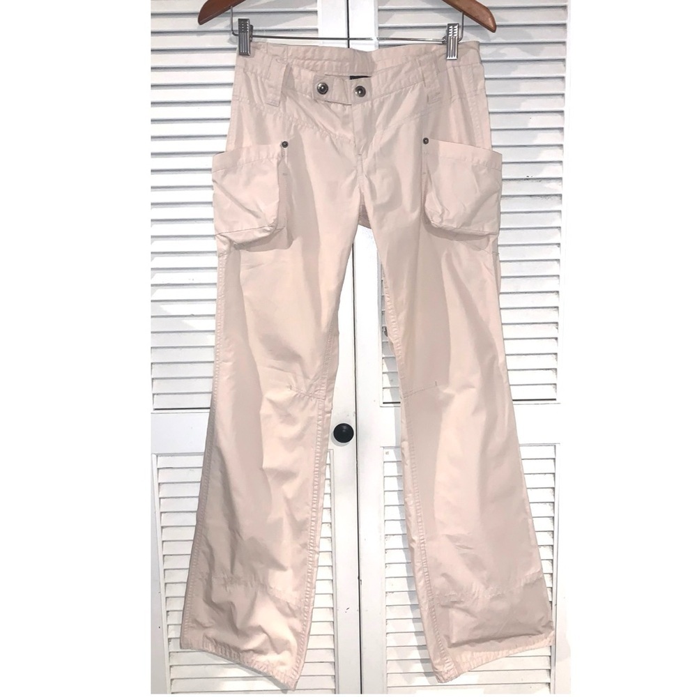 Y2K Wet Seal lowrise Cream Cargo Pants Women Size 3